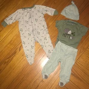 Gerber organics 4 piece baby boy set